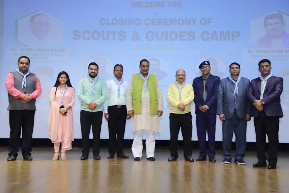 स्काउट गाइड शिविर के समापन पर प्रतिभागियों का बढ़ाया हौसला